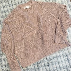 Pale Pink Sweater - slightly cropped